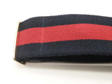 Gucci 524101 Gg Buckle Blue Red Web Elastic Nylon Belt Size 95/38 Do0726oxzde