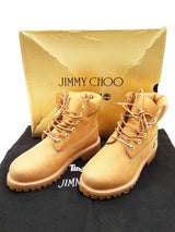 Jimmy Choo X Timberland Tan Glitter Boots Size Us 6.5 Womens Do1224lxzde