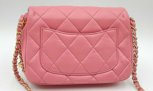 Chanel Quilted Cc Small Dynasty Flap Pink Leather Crossbody Eborxzdu144030005141