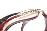 Gucci Signoria Burgundy Patent Leather Slingback Pumps Size 40 Eb0926oxzsa