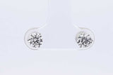 1.0cttw Lab Grown Diamond Stud Screwback Earrings 14k White Gold 0.8g Eb326orxdu