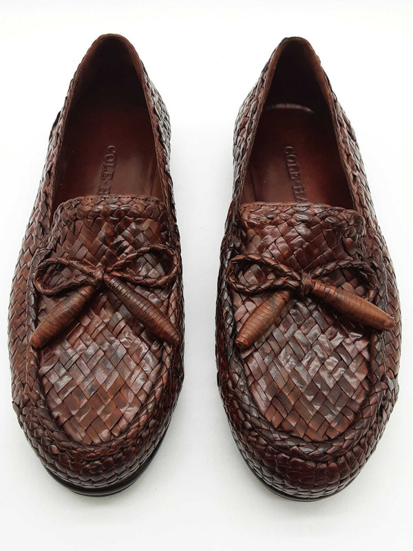 Cole Haan Nutmeg Brown Woven Leather Loafers Size Us 7m Do0925exde