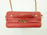 Chanel Filigree Vanity Case In Red Quilted Caviar Leather Fw0125owxzdu