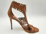 Jimmy Choo Megan Cut Out Brown Leather Heels Size It 40 Do1124lexde