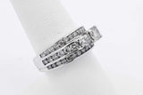 1.15cttw Diamond 14k White Gold Ring 6.4 Grams Size 7 Eb0626cxzsa