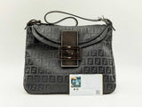 Fendi Baguette Bag In Zucchino Logo Canvas Fw0225orzdu