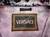 Gianni Versace Floral Purple Washed Cotton Denim Shirt Size Eu 46 Do0526wrxde