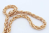 18k Yellow Gold Wheat Chain Necklace With 10k Clasp 12.9g 18 Inch Eb0726llxzde