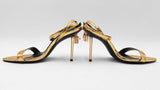 Tom Ford Gold Padlock Metallic Sandals Size 40 Eu, 10 Us Sd1026rzdu