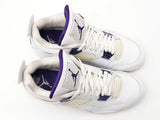 Nike Air Jordan 4 Retro "Metallic Purple" Sneakers Size 11.5 Fw0126wxzdu