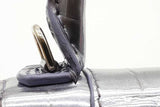 Balenciaga Mini Hourglass Metallic Lavender Croc Embossed Leather Bag Eb126wxzde