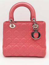 Christian Dior Quilted Cannage Lady Dior Top Handle Bag Eb0826exzde