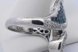 5.6cttw Diamond Ring In 14k White Gold 10.3 Grams Size 7.25 Eb0326lxxzdu