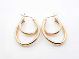 14k Yellow Gold Double Hoop Earrings 4.7 Grams Fw0826pxzdu