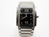 Patek Philippe 25mm Twenty-4 Black Dial Diamond Bezel Steel Quartz Watch Do0525cxzxde