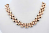 10k Yellow Gold Watch Band Style Chain Necklace 17.5 Grams 21.5 Inch Eb0426srxde