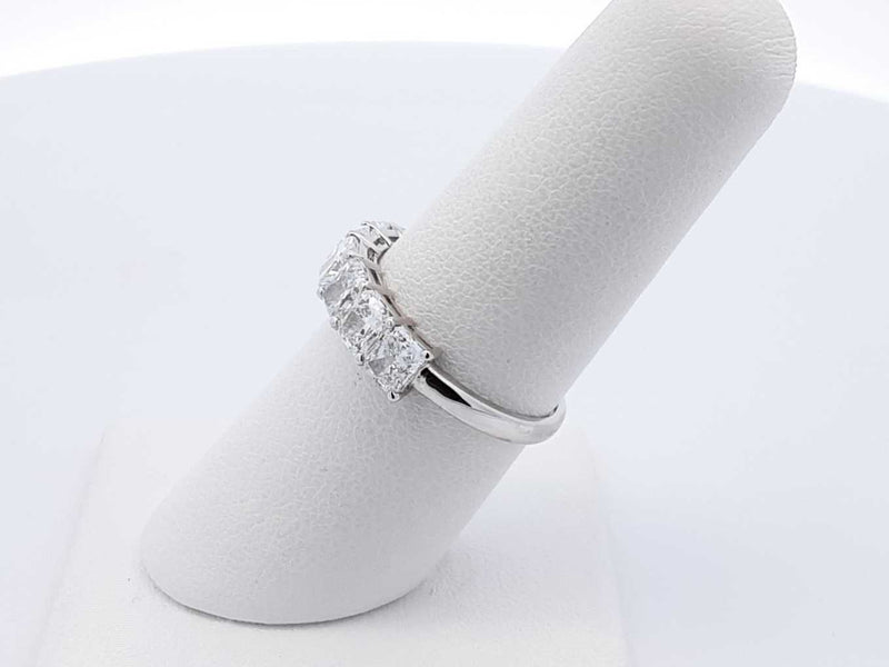 2.19 Cttw Lab-grown Diamond & 14k White Gold Ring 2.2 Grams Size 7 Fw0425crxdu