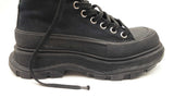 Alexander Mcqueen Tread Slick Black Canvas Lace Up Boots Size Us 7.5 Fw0126llxdu