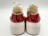 Michael Kors 49s1pofs2l Poppy Lace Up White Red Sneakers Size Us 5.5m Do0924wxde