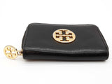 Tory Burch Black Leather Small Keychain Zipper Pouch Do0925rde