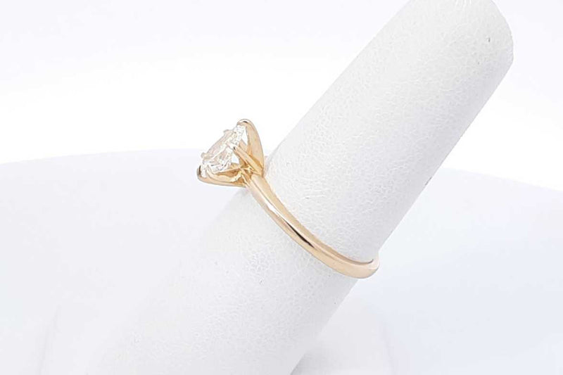 0.75ctw Pear Shape Diamond Ring In 14k Yellow Gold 2.7 Grams Size 6 Eb1125cxzdu