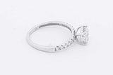 1.0ctw Center Round Diamond Ring 10k White Gold 1.7 Grams Size 5.5 Eb0425loirsa