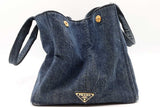 Prada Canapa Denim Tote Bag Eb0326ocrdu
