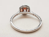0.55 Carat Fancy Pink Lab Grown Diamond 14k White Gold 2.1g Ring Size 7 Do0525wexde