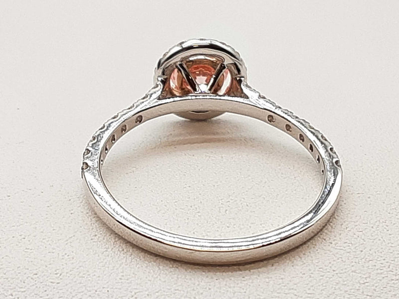 0.55 Carat Fancy Pink Lab Grown Diamond 14k White Gold 2.1g Ring Size 7 Do0525wexde