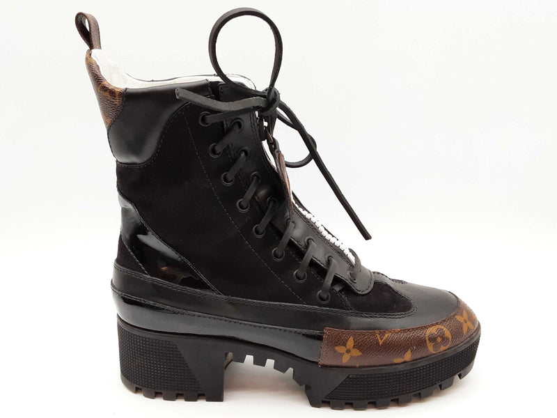 Louis Vuitton Laureate Desert Black Leather Boot Size Eu 40 Do1124wxzde