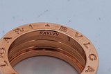 Bvlgari 18k Rose Gold B.zero1 Studded Ring 10.6 Grams Size 51 Eb0726lexzde