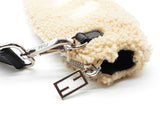 Fendi Baguette Bread Tan Shearling Zipper Crossbody Pouch Bag Do0526ixzde
