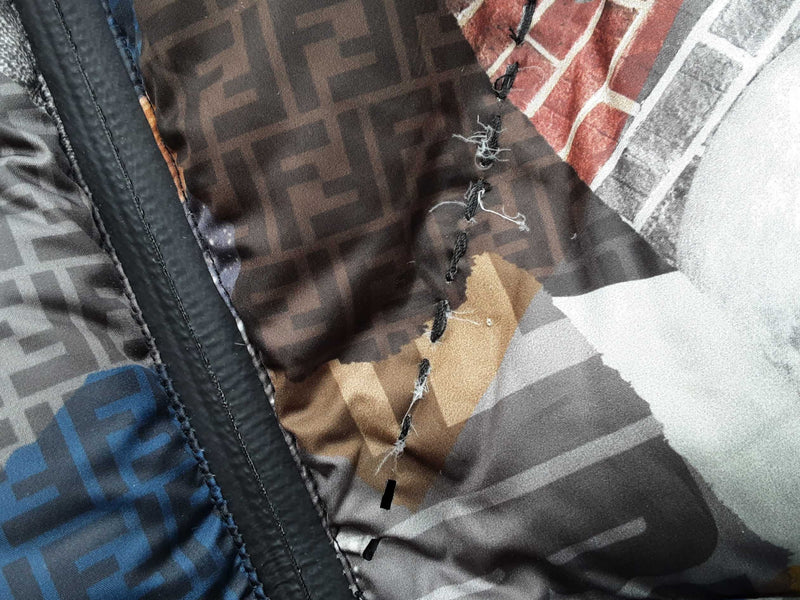 Fendi Fake News Puffy Jacket Size Italian 50 Do0925ooxde