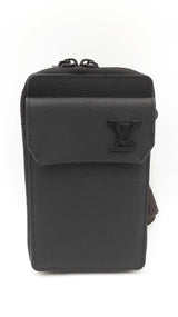 Louis Vuitton Aerogram Black Leather Phone Pouch Sd0525izxdu