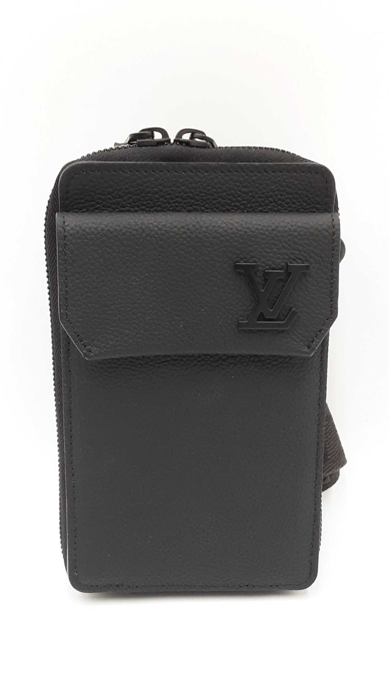 Louis Vuitton Aerogram Black Leather Phone Pouch Sd0525izxdu