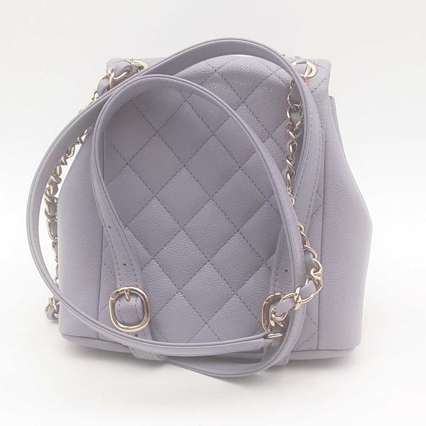 Chanel Lambskin Quilted Duma Drawstring Purple Backpack Sd0625pozxsa