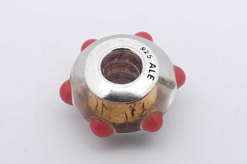 Pandora Murano Glass Charm 925 Sterling Silver 2.6 Grams Eb0425isa