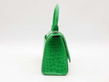 Balenciaga Crocodile Embossed Hourglass Green Handbag Sd0925czxsa