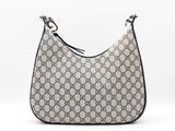 Gucci Attaché Shoulder Bag In Beige & Navy Gg Supreme Coated Canvas Fw0626erzdu