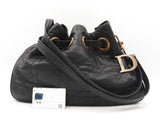 Christian Dior Cannage-quilted Black Leather Drawstring Bucket Bag Fw08ozxdu