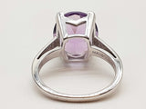 Synthentic Amethyst 18k White Gold 6.1g Ring Size 7.5 Do0725wxzde