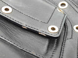 Versace Biker Black Leather Shoulder Bag Eb0826crxde