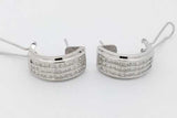 0.78cttw Princess Cut Diamond Stud Omega Back Earrings 14k Gold 10g Eb0926ixzsa