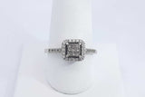 Approx. 0.55ctw Diamond Ring In 10k White Gold 2.8 Grams Size 9 Eb0724llrsa