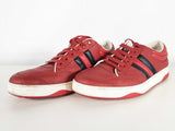 Gucci Ronnie Red Pebbled Leather Low Top Sneakers Size 8.5 Sd1025lwzde