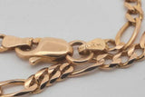 14k Yellow Gold Figaro Chain Necklace 8.6 Grams 23 Inch Eb0426prxsa