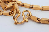 24k Yellow Gold Bar Link Chain Necklace 37.6 Grams 19 Inch Eb0526rxxzdu