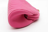 Chanel Quilted Cheveron Pink Lambskin Clutch Eb1225wxxzde