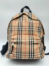 Burberry Jett Tan Check Nylon Backpack Do0724pxzde