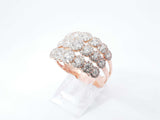 1.14 Cttw Diamond & 14k Rose Gold Multi Halo Ring 7.7 Grams Size 10 Fw0726erxdu